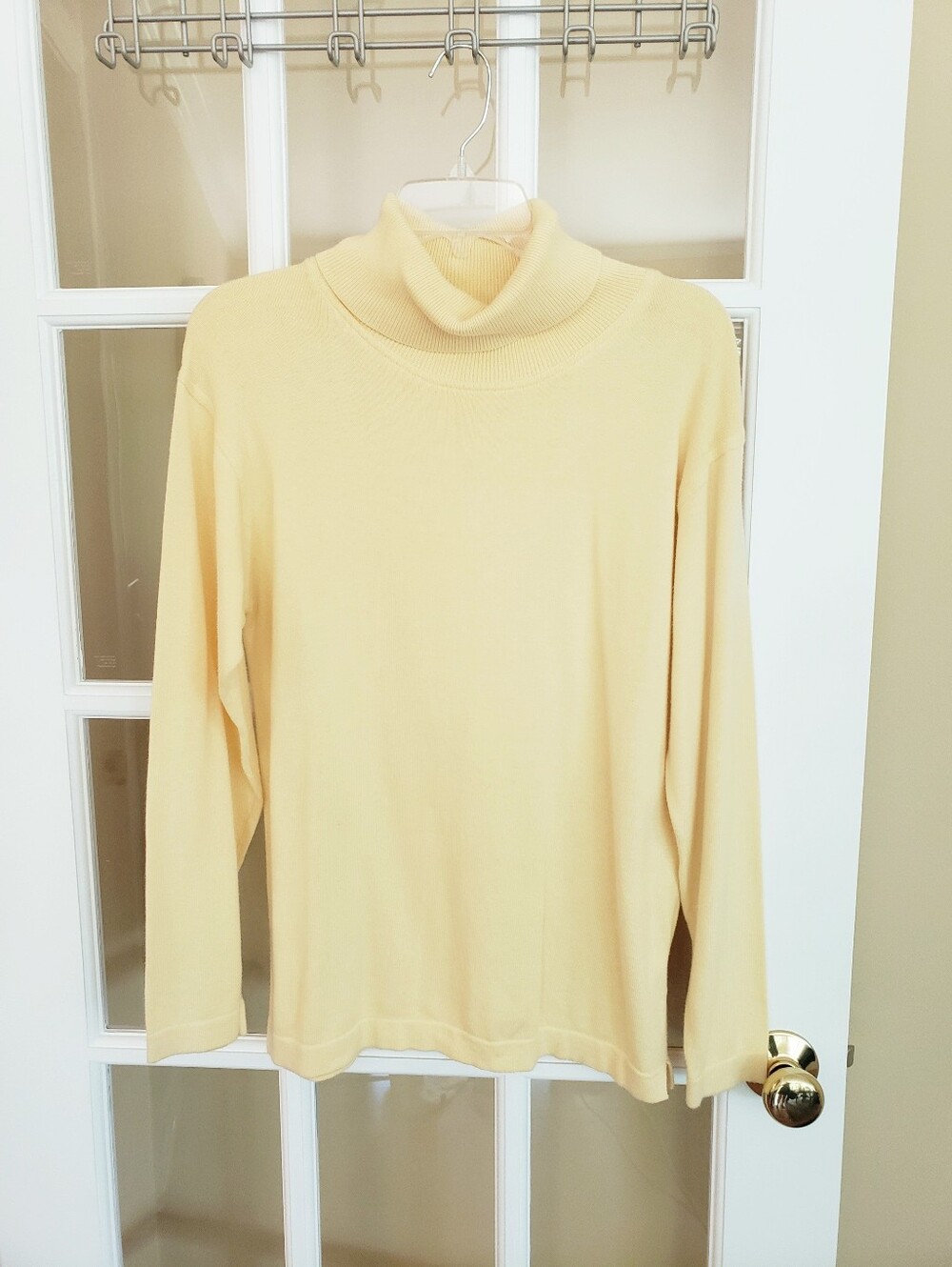 Vtg Ballinger Gold Light Yellow Turtleneck Sweater Size:S